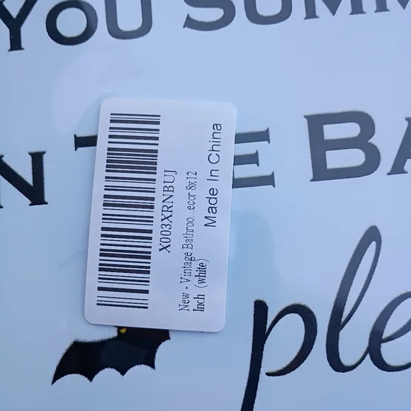 2/$20 Gothic Bathroom Metal Sign NWT - Picture 3 of 5